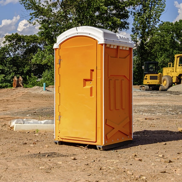 how often are the portable restrooms cleaned and serviced during a rental period in Hardeeville